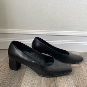 Elegant Black Women's Block Heel Pumps